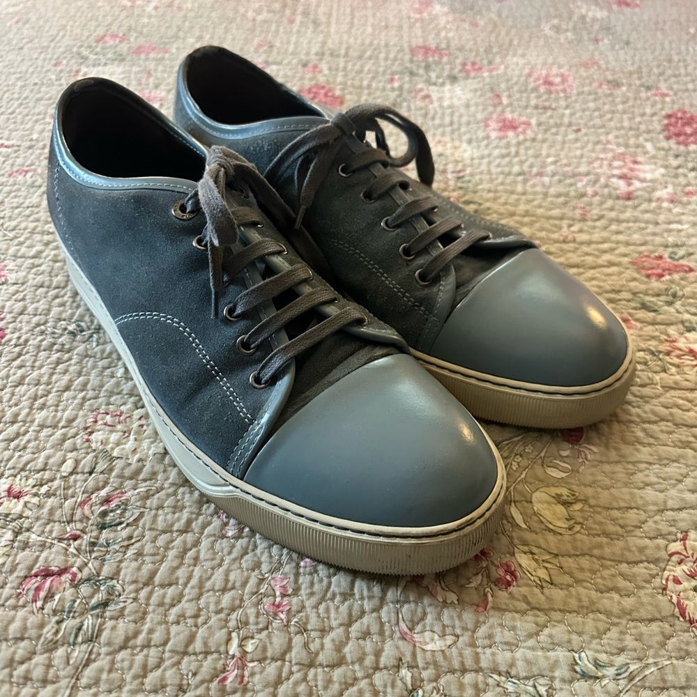 Lanvin Men’s Blue Leather Sneakers Size 9
